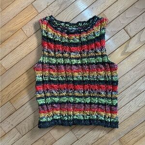NWOT - Anthropologie Colorful Striped Knit Tank Top